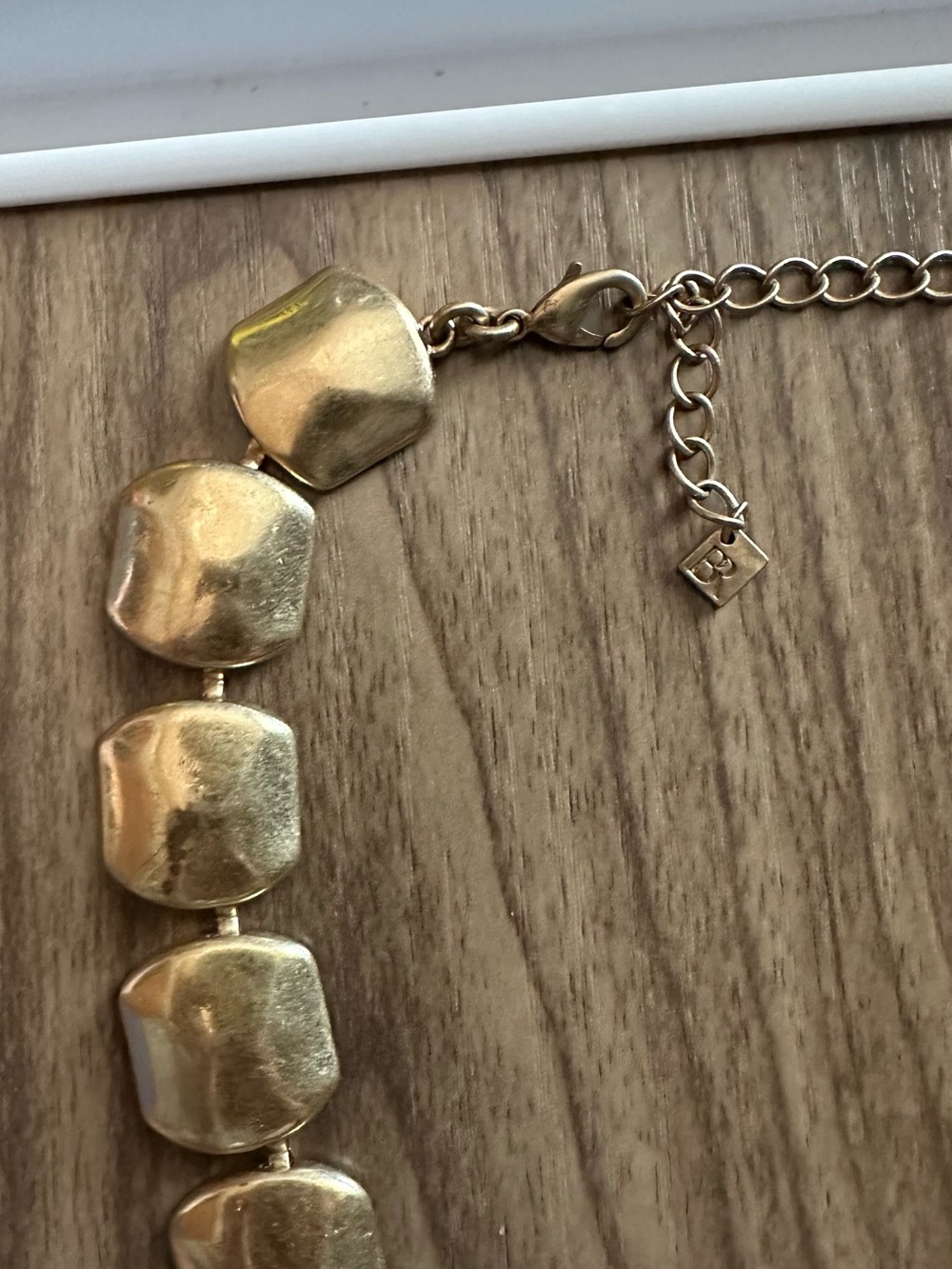 Banana Republic Polished Gold-Tone Geometric Link Necklace